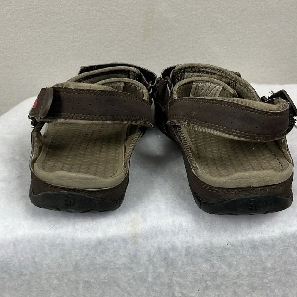The North Face Mens Leather Sandals‎ Adjustable Size 12 Brown Hiking